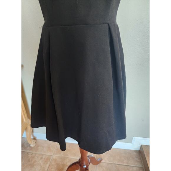 Lulus Black Cutout Skater Dress SZ Large Sexy - Picture 7 of 11